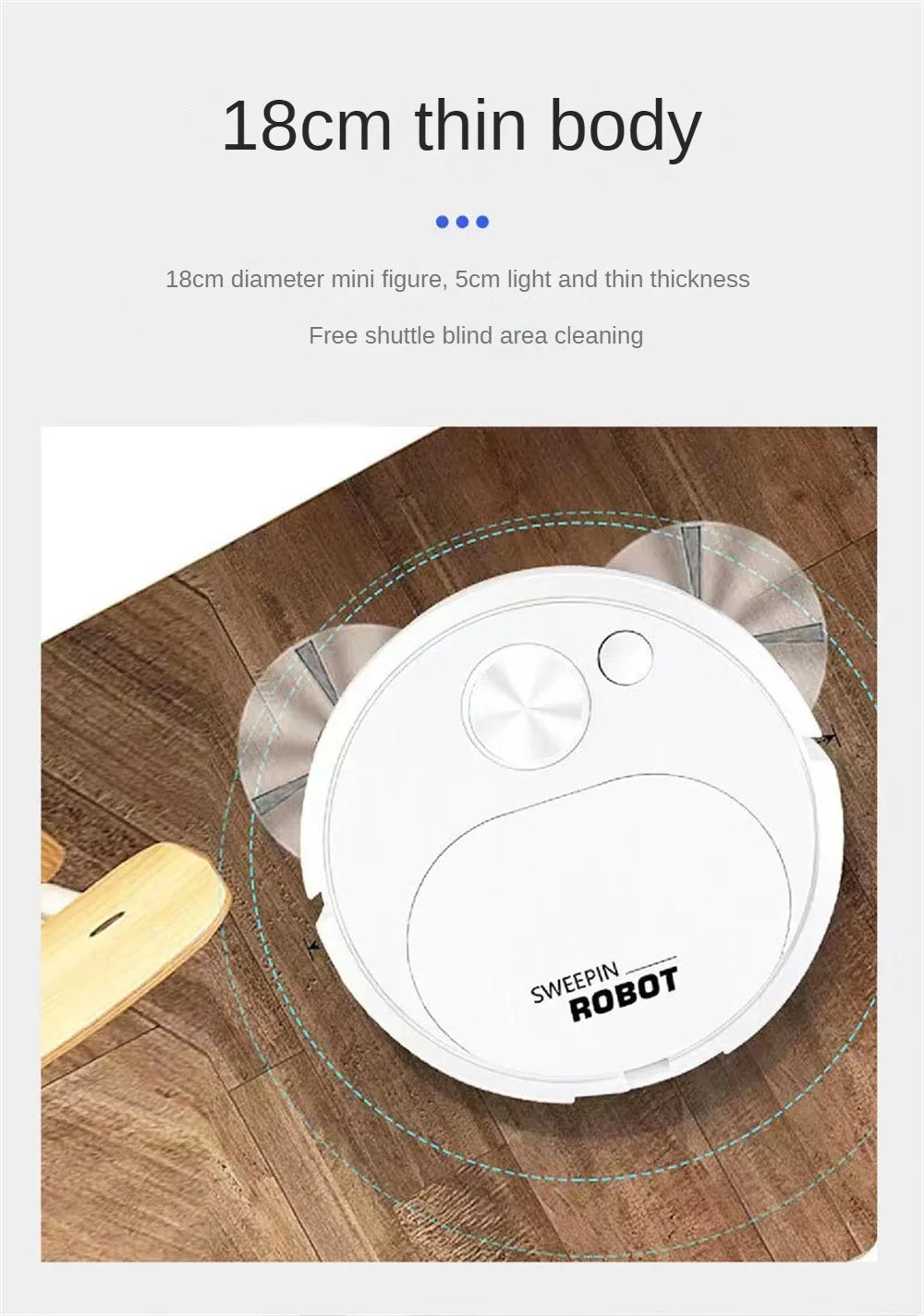 Portable Mini Wireless Smart Sweeping Robot