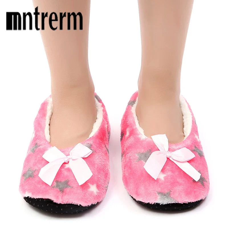 Women Winter Warm Home Slippers Cartoon Non slip Home Shoes