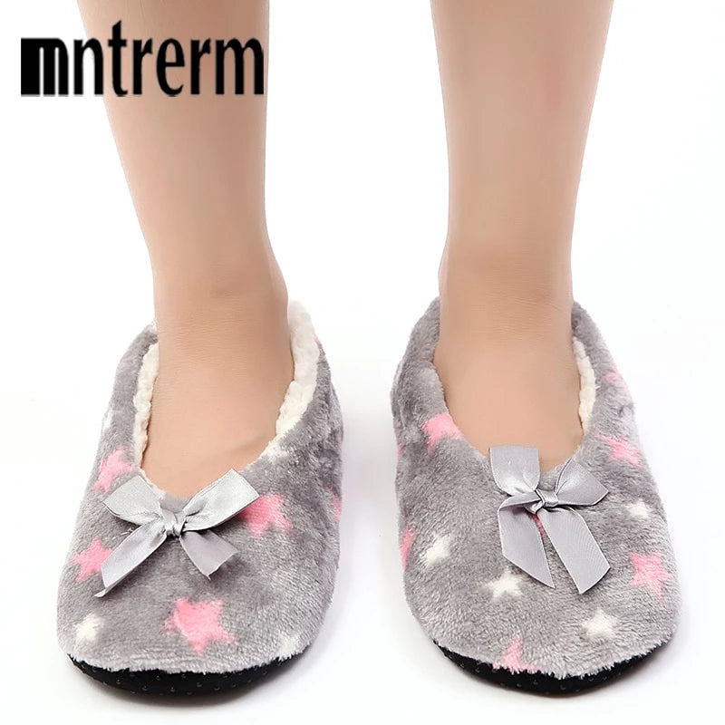 Women Winter Warm Home Slippers Cartoon Non slip Home Shoes