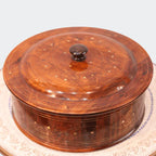 Wooden Hot Pot With Barance Work Roti_dan