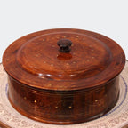 Wooden Hot Pot With Barance Work Roti_dan