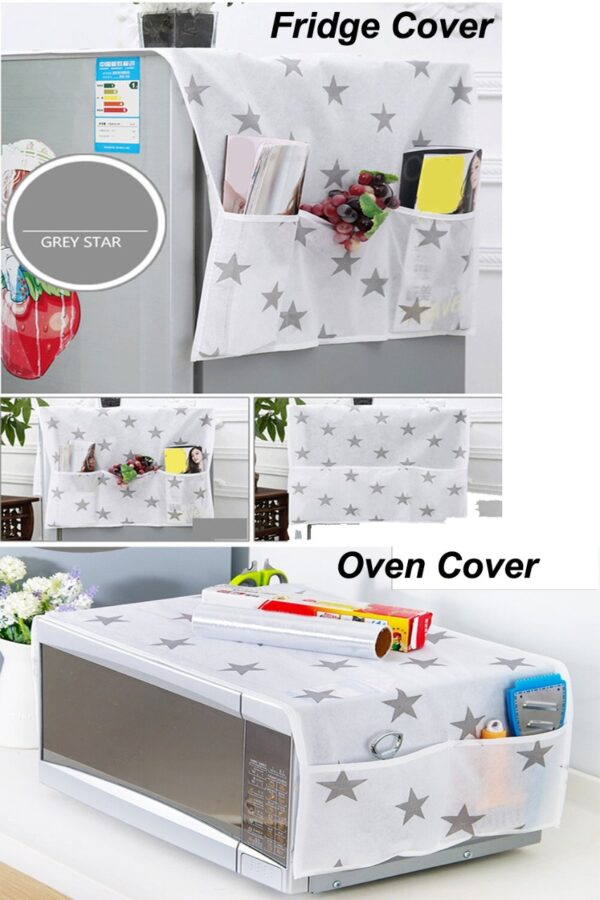 2 Pcs Set Microwave Oven Cover and Fridge Cover