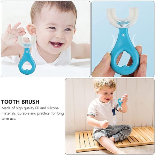 Silicone Baby U shaped Tooth Brush, Gum Protector Soft Toothbrush