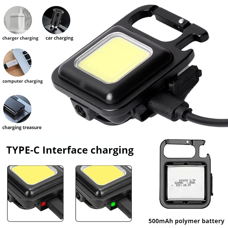 Cob Rechargeable Keychain Light