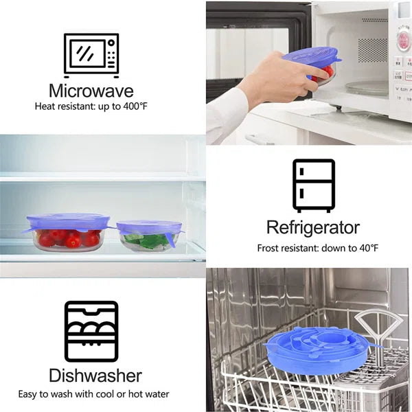 Silicone Lids Cover 6-Pcs Set