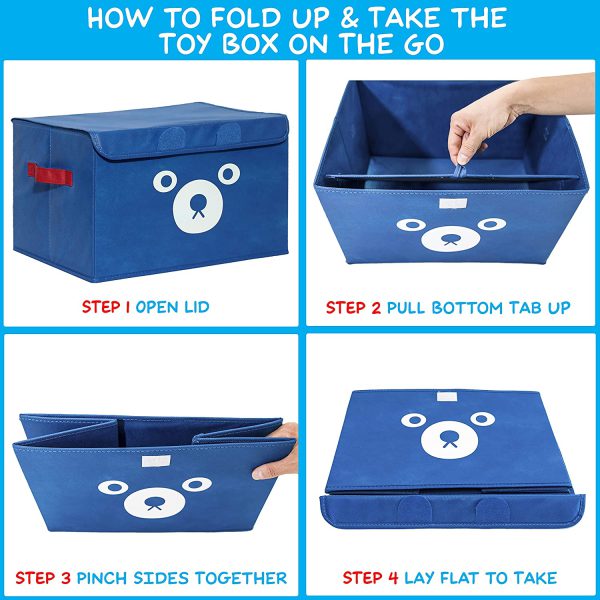 Panda. Toy Storage Chest Box For Kids And Babies