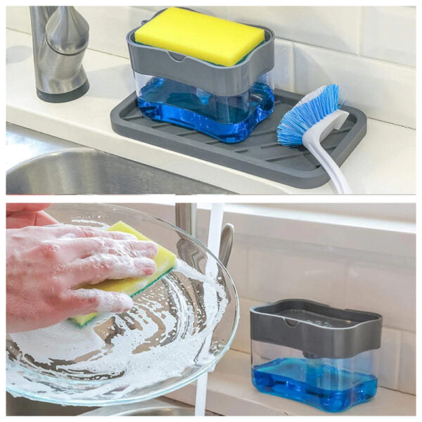 Liquid Soap Pump Dispenser Pump Plastic for Dishwasher Sponge Holder