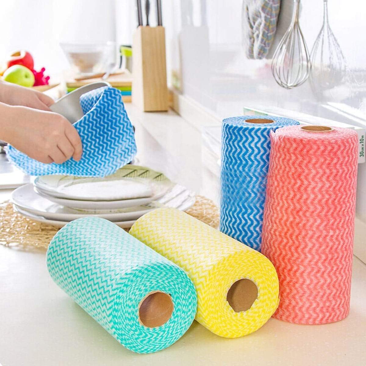 Plain Washable Tissue Kitchen Roll (Random Color)