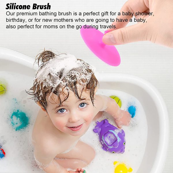 Soft Silicone Baby Cradle Cap Bath Brush