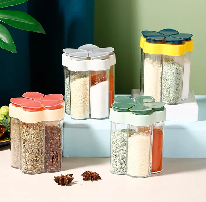 Transparent Spice Jar 5 in 1 Storage Container