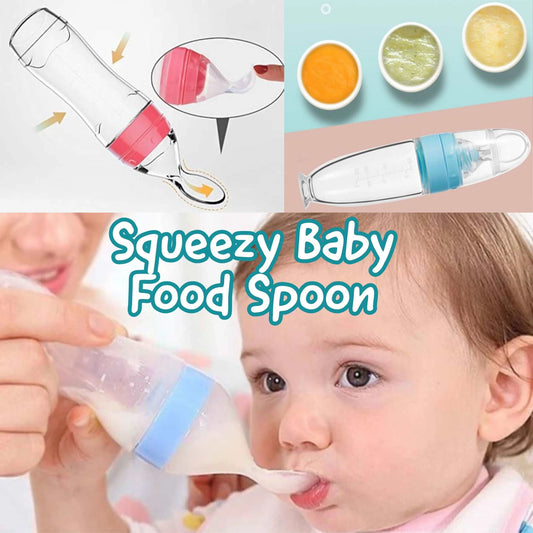 Baby Spoon Feeder Silicone Bottle Feeding