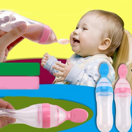 Baby Spoon Feeder Silicone Bottle Feeding